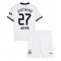 Camisa de Futebol Borussia Dortmund Karim Adeyemi #27 Equipamento Alternativo Infantil 2024-25 Manga Curta (+ Calças curtas)